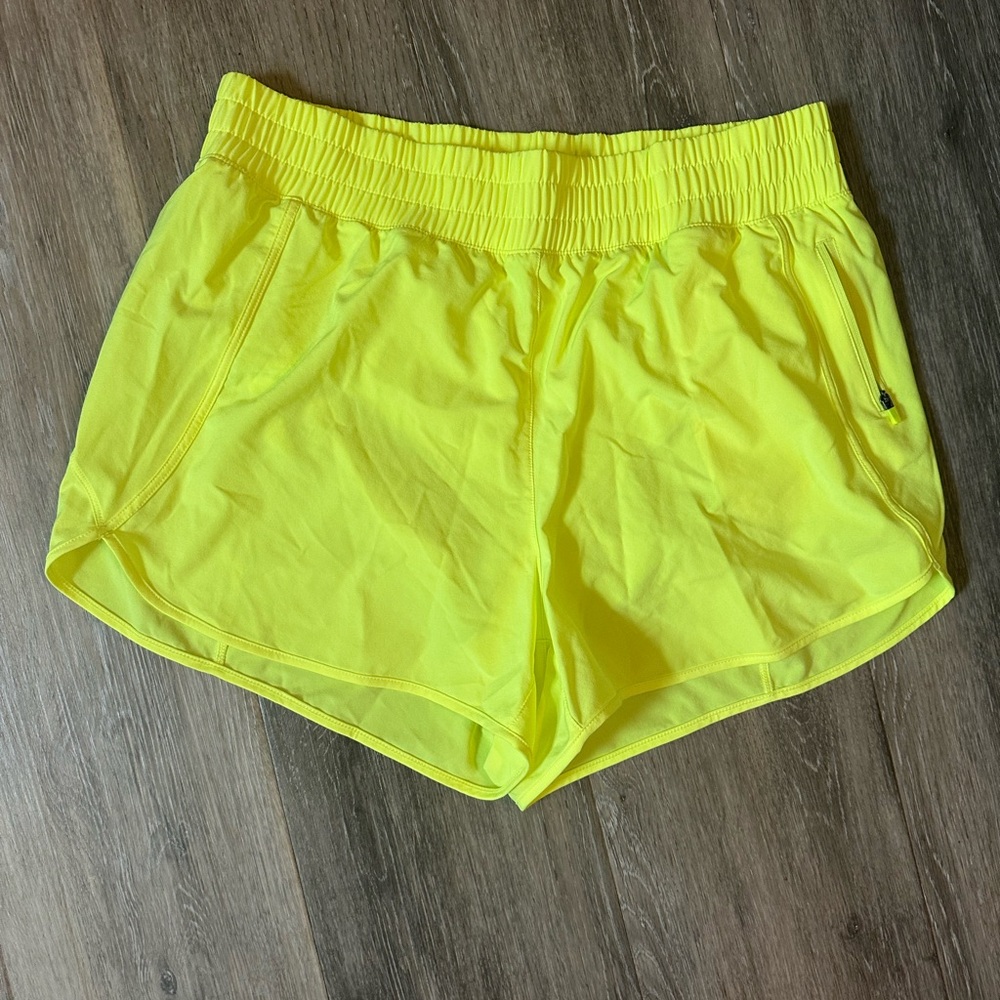 CRZ YOGA Neon Yellow Athletic Shorts